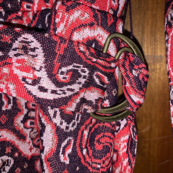 Anthro Belted Paisley Fit & Flare Knit Dress - Picture 16 of 16